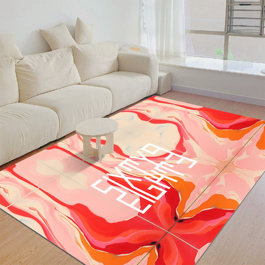 Sixty Eight 93 Logo White Foldable Rectangular Thickened Floor Mat #22