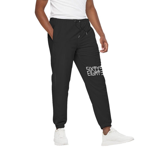 Sixty Eight 93 Logo White Black Unisex Joggers