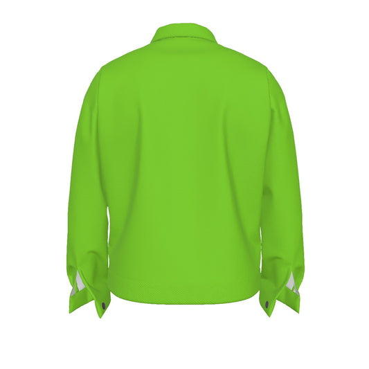 Sixty Eight 93 Logo White Green Apple Unisex Lapel Jacket