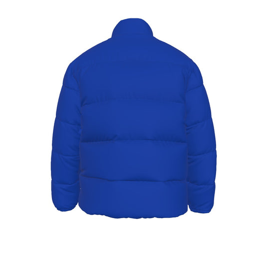 Sixty Eight 93 Logo White Blue Unisex Puffer Jacket