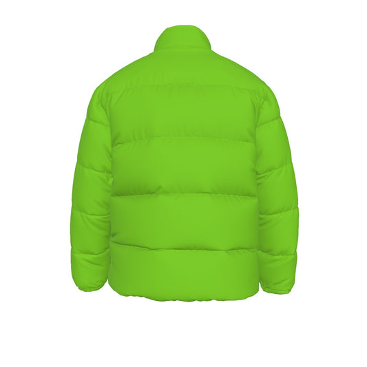 Sixty Eight 93 Logo White Green Apple Unisex Puffer Jacket