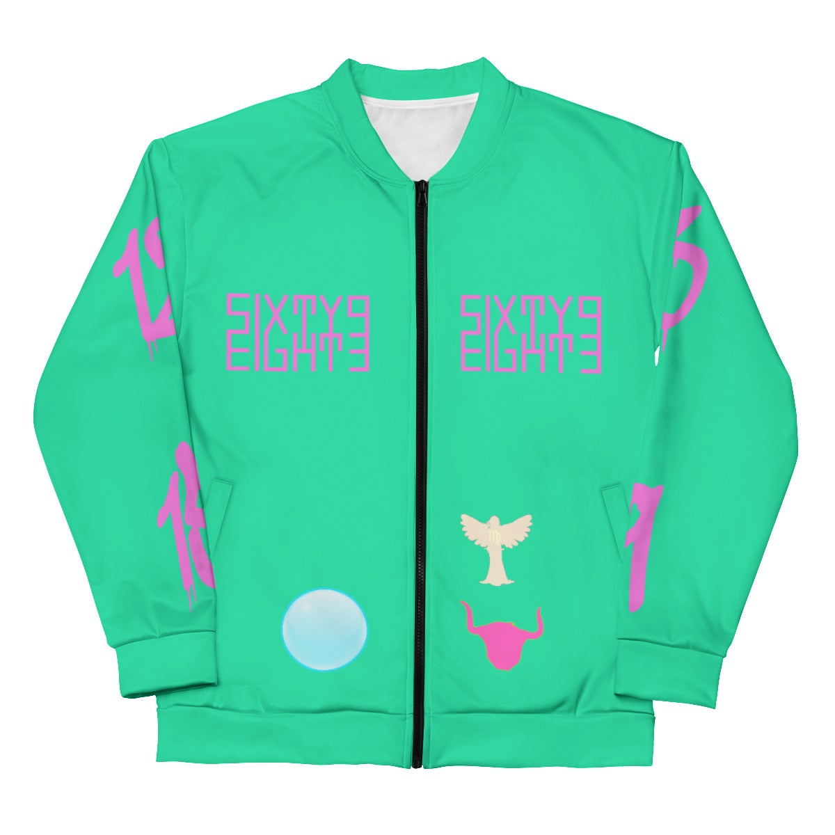 Sixty Eight 93 Pisces Only 2.0 Unisex Bomber Jacket (Black)