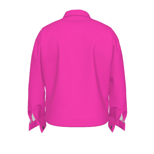 Sixty Eight 93 Logo White Fuchsia Unisex Lapel Jacket