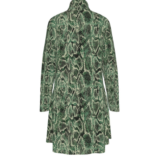 Sixty Eight 93 Logo White Women's High Neck Long Sleeve Dress #5