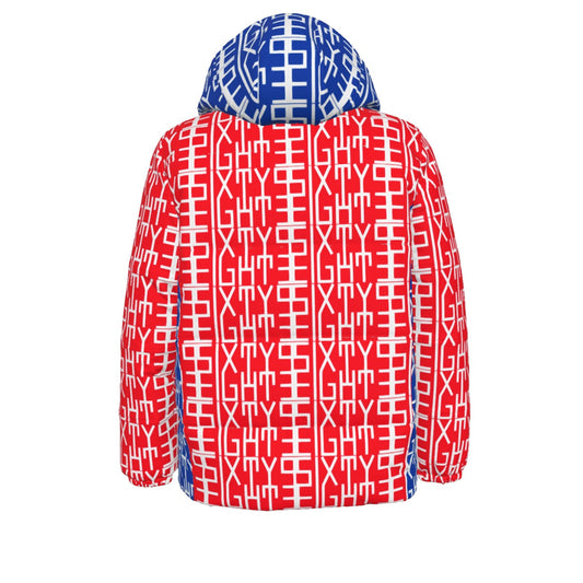 Sixty Eight 93 Infinity Logo White USA Unisex Hooded Puffer Jacket