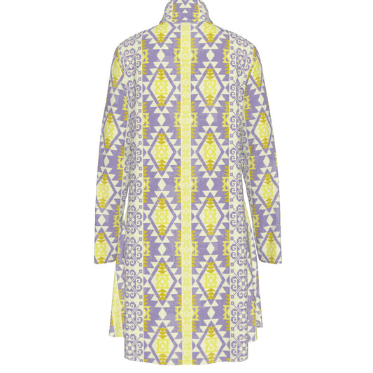 Sixty Eight 93 Logo Black Women's High Neck Long Sleeve Dress #14