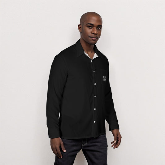 Sixty Eight 93 Logo White Black Men's Long Sleeve Shirt