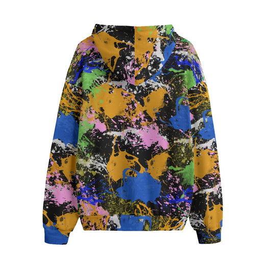 Sixty Eight 93 Logo White Splatter #2 Unisex Plus Fleece Pullover Hoodie