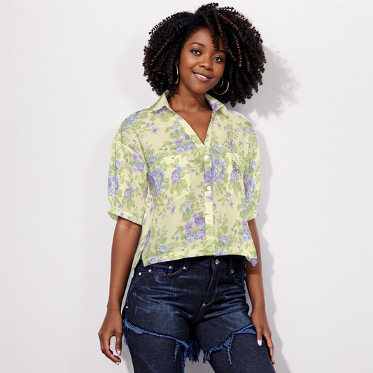 Sixty Eight 93 Logo Black Women's V-Neck Shirt #4