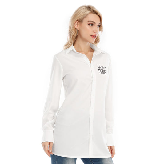 Sixty Eight 93 Logo Black White Women's Long Sleeve Shirt