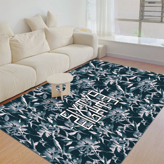 Sixty Eight 93 Logo White & Black Foldable Rectangular Thickened Floor Mat #15