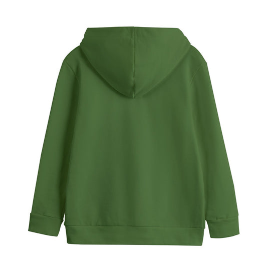 Sixty Eight 93 Logo White Forest Green Kid's Pullover Hoodie