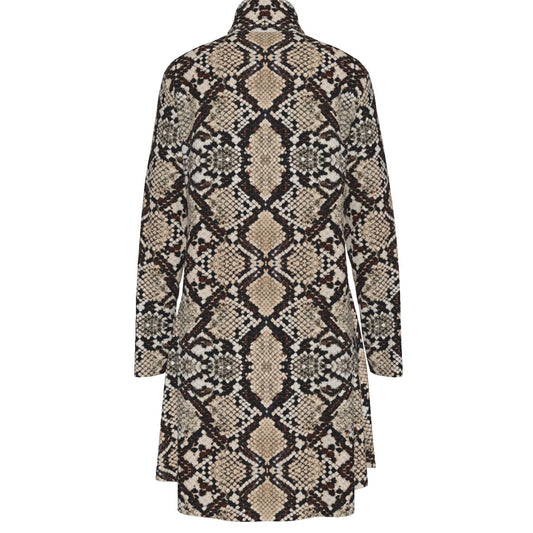 Sixty Eight 93 Logo White Women's High Neck Long Sleeve Dress #6