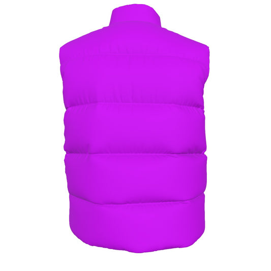 Sixty Eight 93 Logo White Grape Unisex Puffer Vest