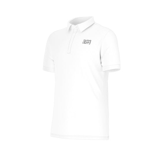 Sixty Eight 93 Logo Black White Men's Stretch Polo Shirt