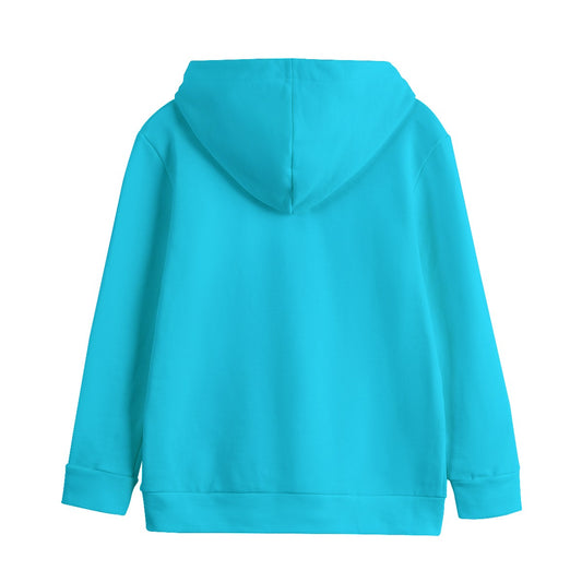 Sixty Eight 93 Logo White Aqua Blue Kid's Pullover Hoodie