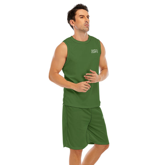 Sixty Eight 93 Logo White Forest Green Men's Basketball Set