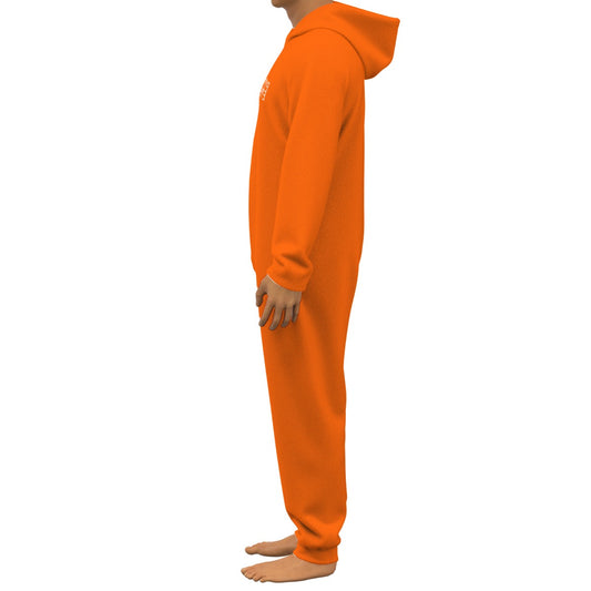 Sixty Eight 93 Logo White Orange Unisex Thickened Home Onesie #5
