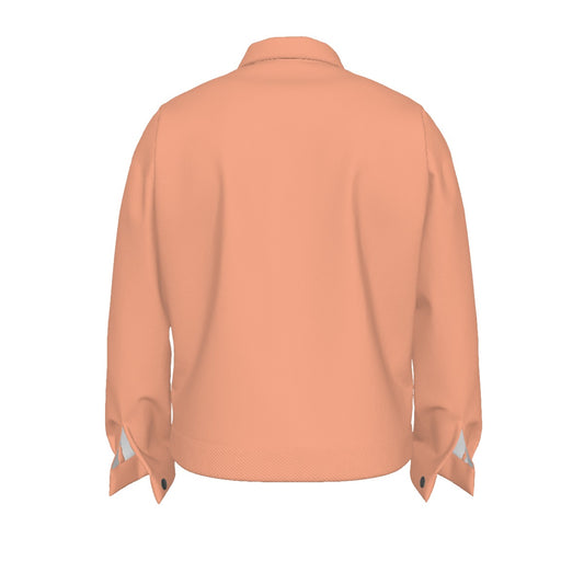 Sixty Eight 93 Logo White Peach Unisex Lapel Jacket