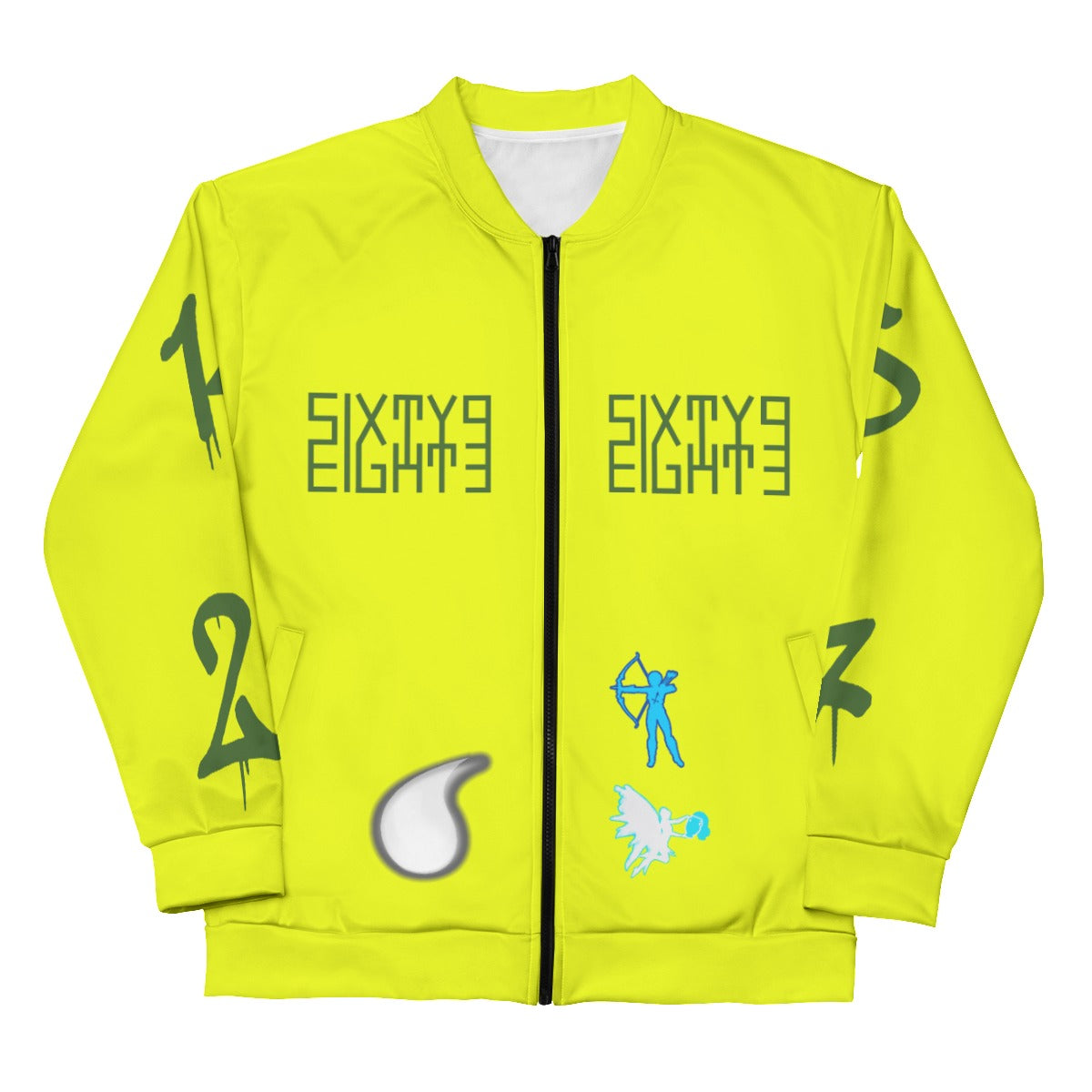 Sixty Eight 93 Geminis Only 2.0 Unisex Bomber Jacket (Black)