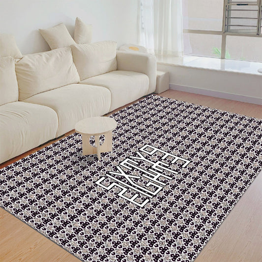 Sixty Eight 93 Logo White & Black Foldable Rectangular Thickened Floor Mat #10