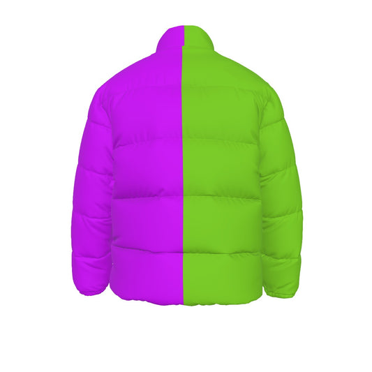 Sixty Eight 93 Logo White Green Apple & Grape Unisex Puffer Jacket