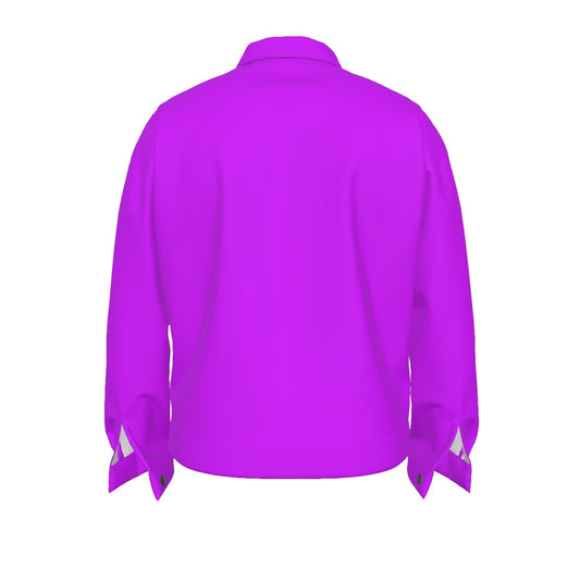 Sixty Eight 93 Logo White Grape Unisex Lapel Jacket