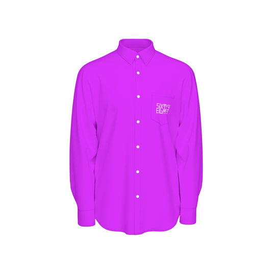 Sixty Eight 93 Logo White Grape Men's Cotton Long Sleeve Shirt