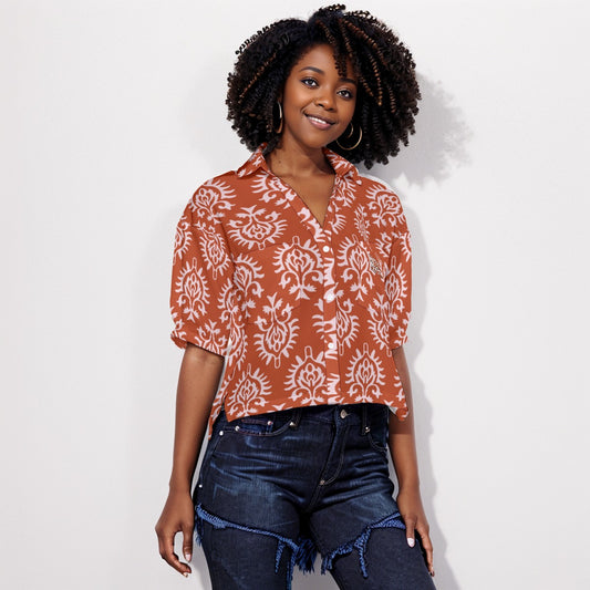 Sixty Eight 93 Logo White & Black Women's V-Neck Shirt #6