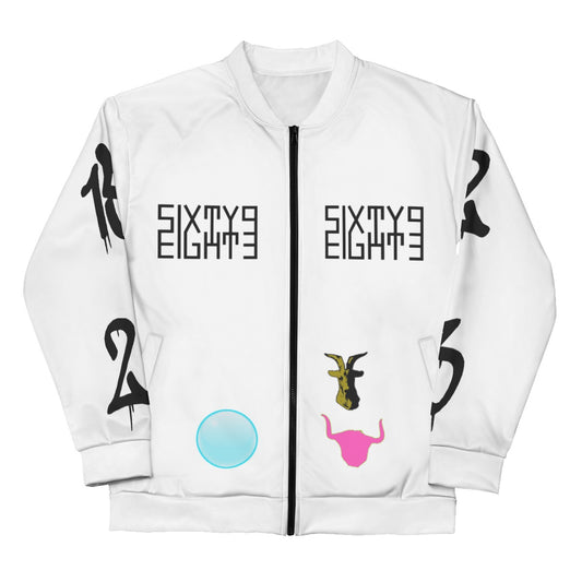 Sixty Eight 93 Cancers Only Unisex Bomber Jacket (Black)