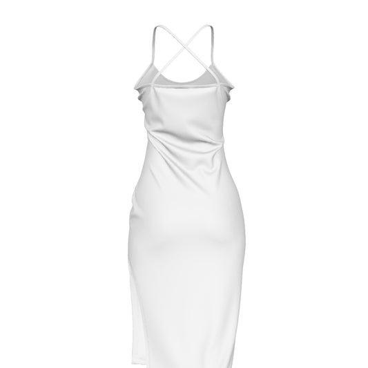 Sixty Eight 93 Logo Black White Women's Back Cross Cami Dress