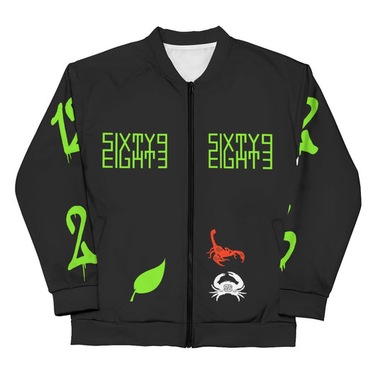 Sixty Eight 93 Tauruses Only 2.0 Unisex Bomber Jacket (Black)