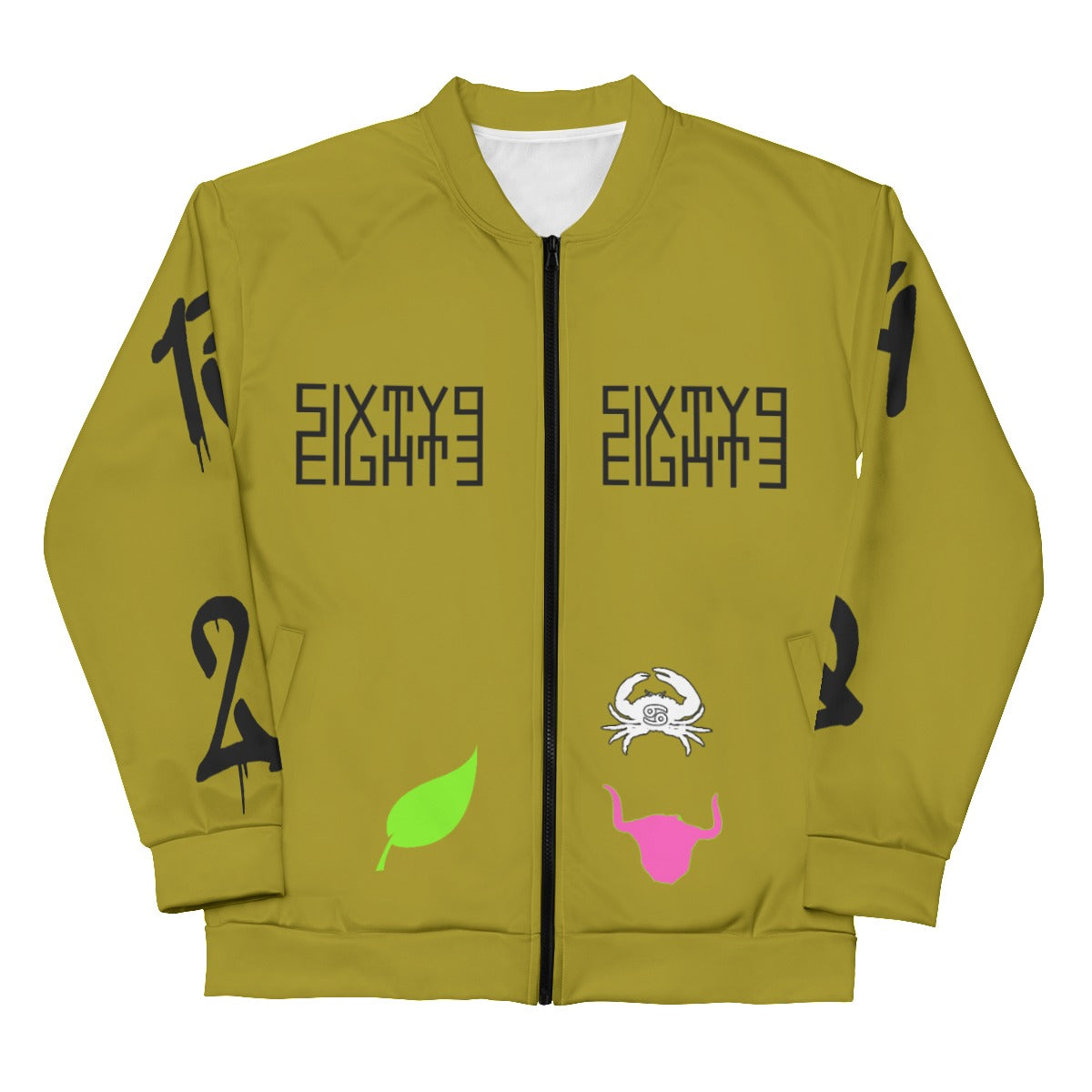 Sixty Eight 93 Capricorns Only Unisex Bomber Jacket (Black)