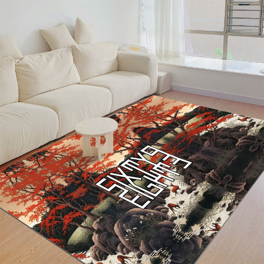 Sixty Eight 93 Logo White & Black Foldable Rectangular Thickened Floor Mat #36