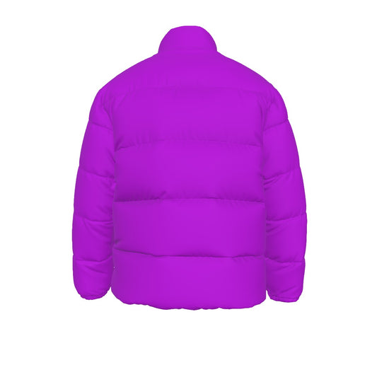 Sixty Eight 93 Logo White Grape Unisex Puffer Jacket
