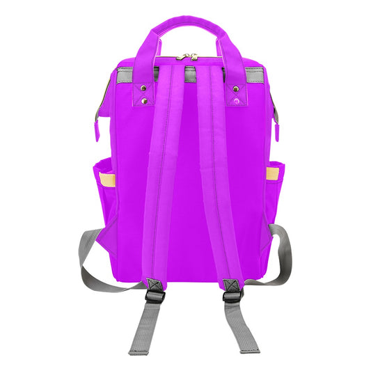 Sixty Eight 93 Logo White Purple Multi-Function BackPack