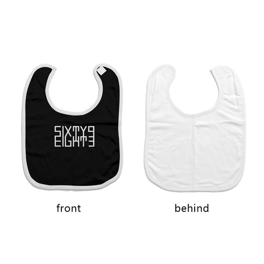 Sixty Eight 93 Logo White Black Kid's Bib
