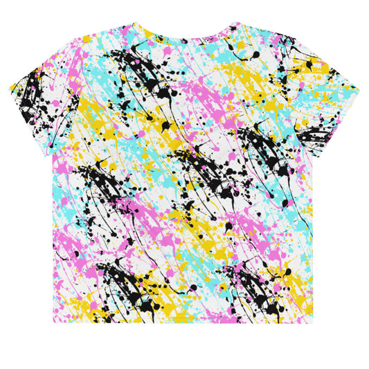 Sixty Eight 93 Logo Red Drip #14 Crop Tee