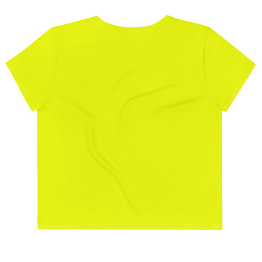 Sixty Eight 93 Logo White Yellow Crop Tee