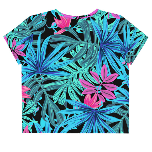 Sixty Eight 93 Logo White Tropical 1.0 Crop Tee