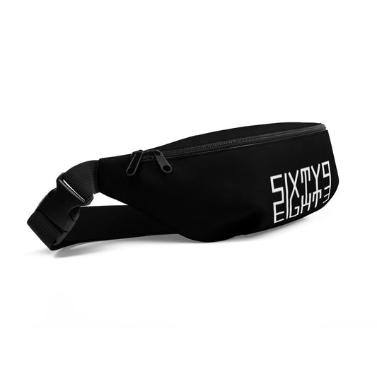 Sixty Eight 93 Logo White Black Fanny Pack
