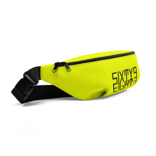 Sixty Eight 93 Logo Black & Yellow Fanny Pack