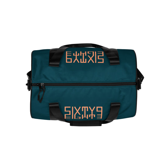 Sixty Eight 93 Logo Peach & Dark Teal Gym Bag