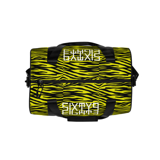 Sixty Eight 93 Logo White Zebra Black Lemonade Gym Bag