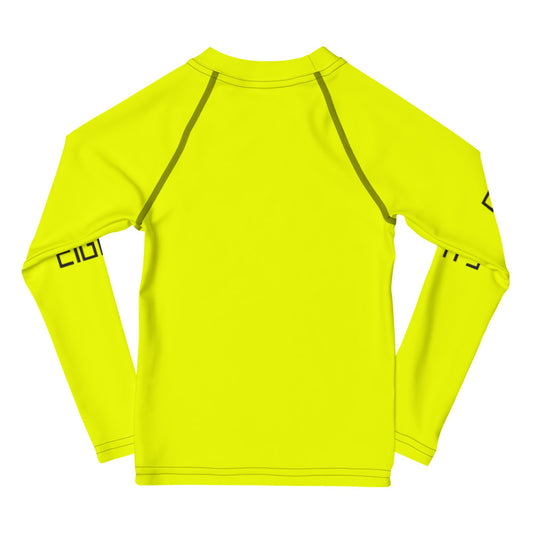 Sixty Eight 93 Logo Black & Lemonade Kids Rash Guard