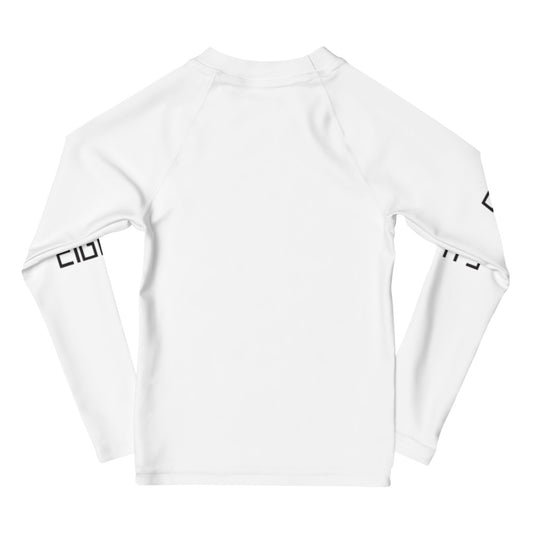 Sixty Eight 93 Logo Black & White Kids Rash Guard