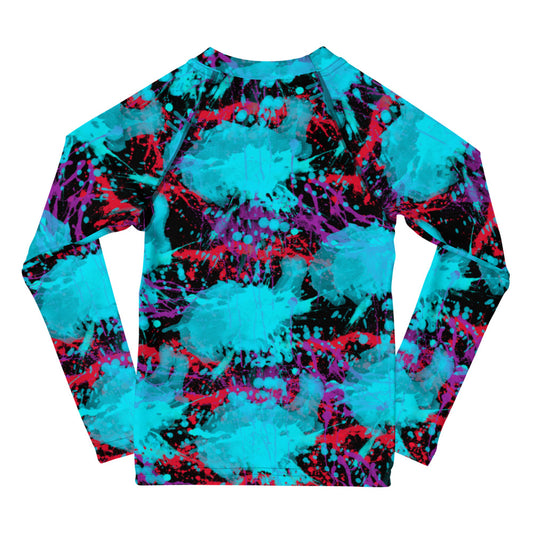 Sixty Eight 93 Logo White #Splatter 1.2 Kids Rash Guard