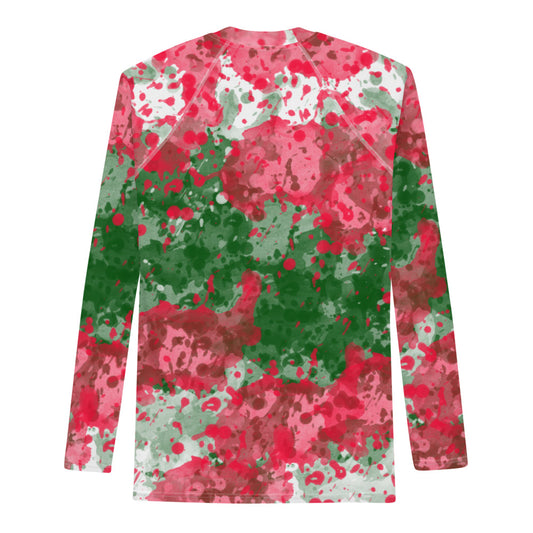 Sixty Eight 93 Logo White Crème Rose Green Men's Rash Guard