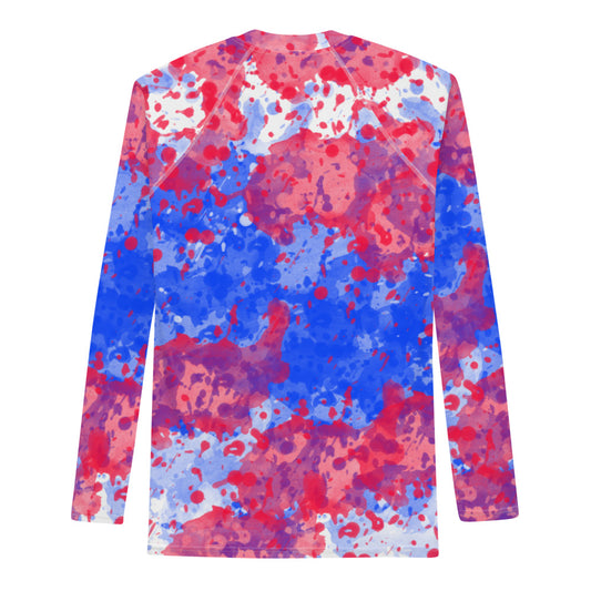 Sixty Eight 93 Logo White Crème Blue Strawberry Men's Rash Guard