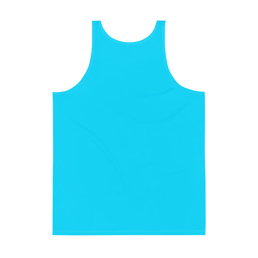 Sixty Eight 93 Logo White & Aqua Blue Men's AOP Tank Top